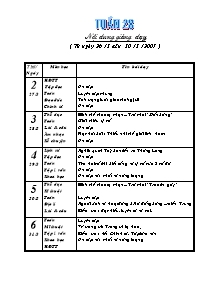 Giáo án Lớp 4 - Tuần 28 - Trường TH Hoài Hải