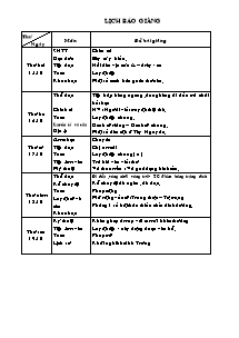 Giáo án Lớp 4 - Tuần 6 - Trường tiểu học Nguyễn Chí Thanh