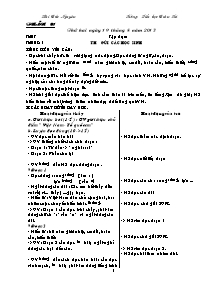 Giáo án Lớp 5 - Tuần 1 đến 5 - Trường Tiểu học Đoàn Xá