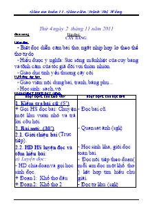 Giáo án Lớp 5 Tuần 11 - Giáo viên: Trịnh Thị Hồng