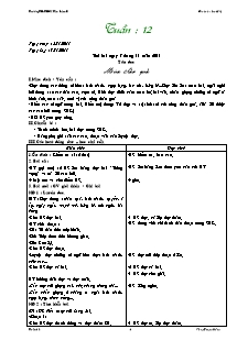 Giáo án Lớp 5 Tuần 12 - Trường TH-THCS Tân Lâm I