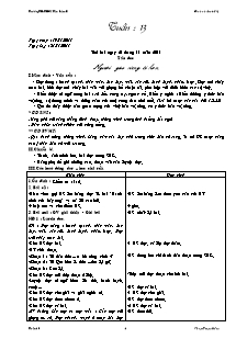 Giáo án Lớp 5 Tuần 13 - Trường TH-THCS Tân Lâm I