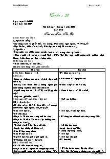 Giáo án Lớp 5 Tuần 20 - Trường TH Tân Thượng