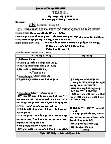 Giáo án Lớp 5 - Tuần 21, 22 – Tiểu học Khánh Tiên