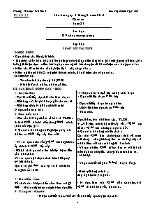 Giáo án Lớp 5 Tuần 23 - Trường Tiểu học Yên Phú I