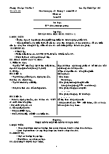 Giáo án Lớp 5 Tuần 28 - Trường Tiểu học Yên Phú I