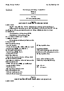 Giáo án Lớp 5 Tuần 33 - Trường Tiểu học Yên Phú I