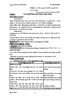 Giáo án Lớp 5 Tuần 6 - Trường Tiểu học số 1 Đồng Sơn