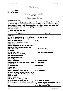 Giáo án Lớp 5 Tuần 7 - Trường TH-THCS Tân Lâm I