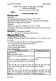 Giáo án Lớp 5 Tuần 7 - Trường Tiểu học số 1 Đồng Sơn