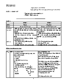 Giáo án lớp ghép 3, 4 - Tuần 32