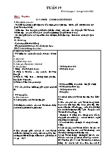 Giáo án Lớp Năm - Tuần 19