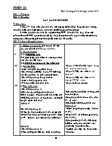 Giáo án Lớp Năm - Tuần 22