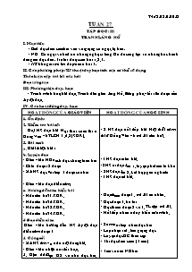 Giáo án Lớp Năm - Tuần 27