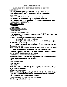 Giáo án môn An toàn giao thông 5 - Bài 1 đến bài 5