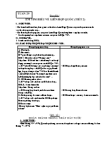 Giáo án môn Đạo đức, Lịch sử, Địa lý lớp 5 - Tuần 29, 30
