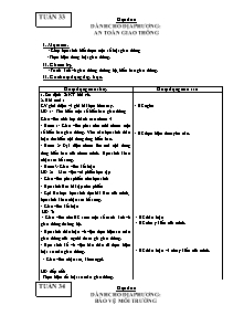 Giáo án môn Đạo đức, Lịch sử, Địa lý lớp 5 - Tuần 33, 34, 35