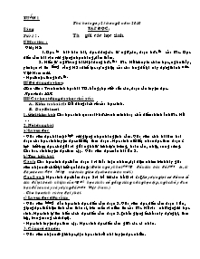 Giáo án môn học khối 5 - Tuần 1