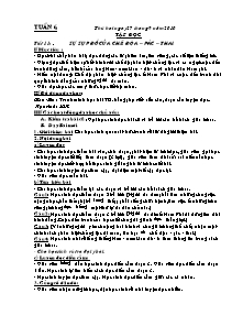 Giáo án môn học khối 5 - Tuần 6