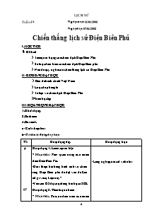 Giáo án môn học Lịch sử lớp 5 - Tuần 19 đến tuần 35