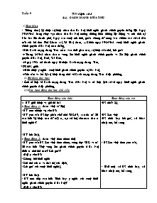 Giáo án môn học Lịch sử lớp 5 - Tuần học 9, 10