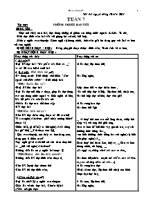 Giáo án môn học Lớp 5 - Tuần 7