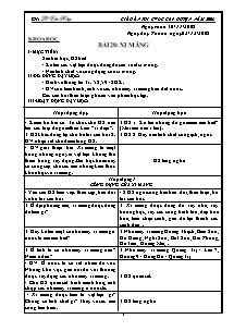 Giáo án môn Khoa học 5 - Bài 28: Xi măng