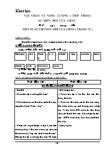 Giáo án môn Khoa học khối 5, kì II