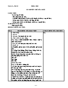 Giáo án môn Khoa học khối 5 - Tuần 18 đến tuần 35