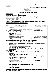 Giáo án môn Khoa học + Lịch sử + Địa lý - Tuần 16 đến tuần 23