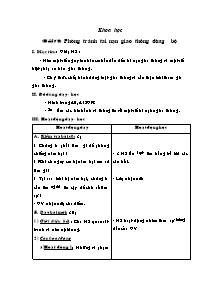 Giáo án môn Khoa học lớp 5 - Bài 19: Phòng tránh tai nạn giao thông đường bộ