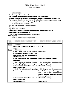 Giáo án môn Khoa học lớp 5 - Bài 25: Nhôm