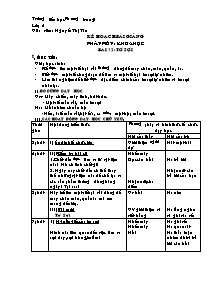 Giáo án môn Khoa học lớp 5 - Bài 32: Tơ sợi