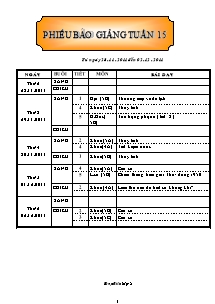 Giáo án môn Khoa, Sử, Địa khối 5 - Tuần học 15