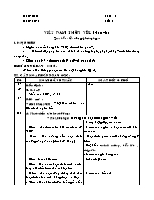 Giáo án môn Tiếng Việt - Tiết 1 đến tiết 18