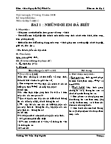 Giáo án môn Tin học lớp 5 - Bài 1 đến bài 4