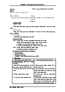 Giáo án Thủ công 3 bài 4: Gấp, cắt, dán ngôi sao năm cánh và lá cờ đỏ sao vàng ( tiết 1)