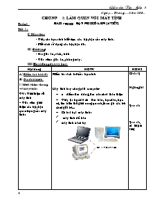 Giáo án Tin - Lớp 3 - Tiết 1 đến tiết 60