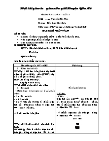 Giáo án Toán 5: Tỉ số phần trăm