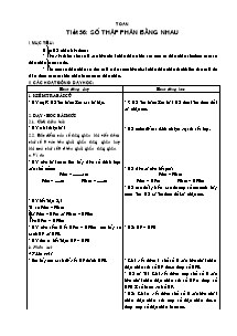 Giáo án Toán 5 - Tuần 8 đến 14