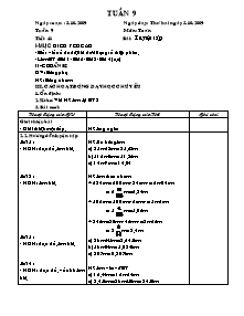 Giáo án Toán 5 Tuần 9