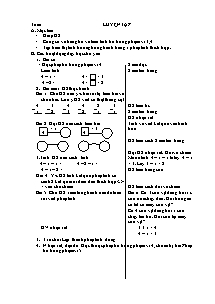 Giáo án Toán khối 1 - Tuần 10: Luyện tập (tiết 2)