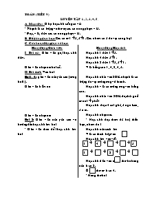 Giáo án Toán khối 1 - Tuần 3