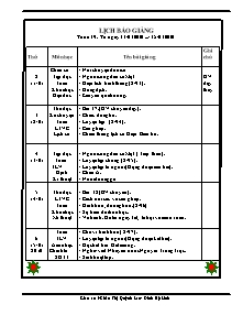 Giáo án Tổng hợp môn học lớp 5 - Tuần 19 năm 2010