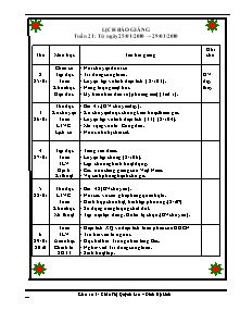 Giáo án Tổng hợp môn học lớp 5 - Tuần 21 năm 2010