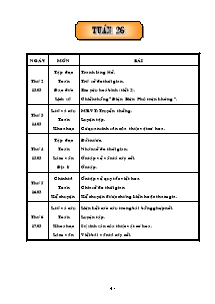 Giáo án Tổng hợp môn học lớp 5 - Tuần 26