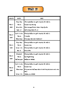 Giáo án Tổng hợp môn học lớp 5 - Tuần 27