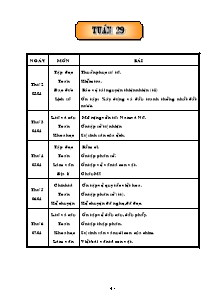 Giáo án Tổng hợp môn học lớp 5 - Tuần 29