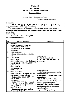 Giáo án Tổng hợp môn lớp 5 - Tuần 17