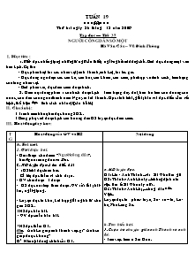 Giáo án Tổng hợp môn lớp 5 - Tuần 19, 20